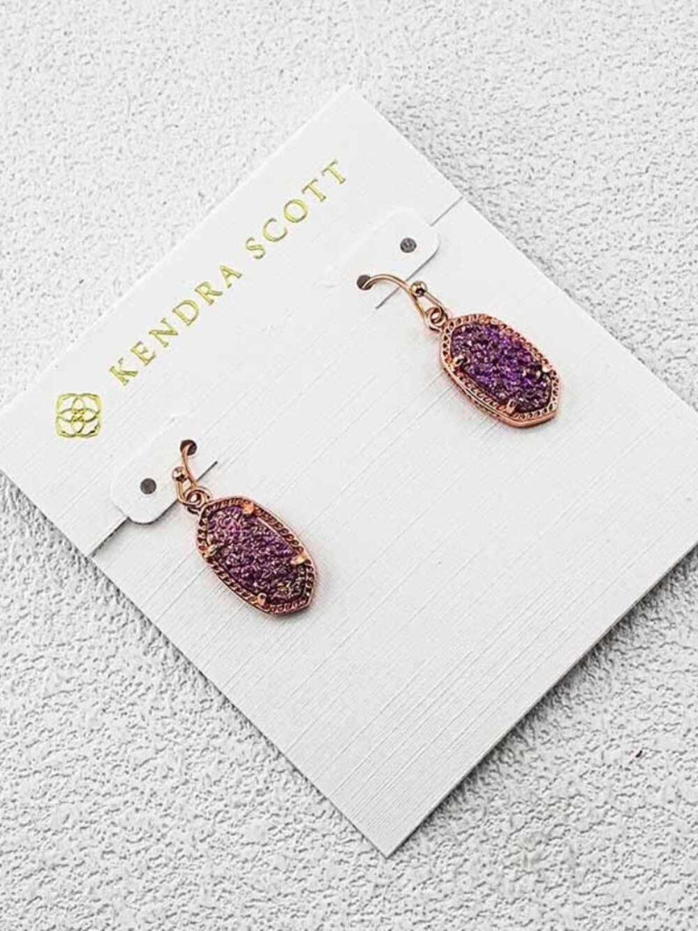 Kendra Scott Purple Crystal Spike Earrings